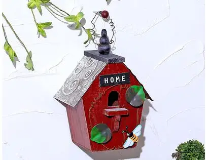 American country rural solid wood bird houses.. Decoration pendant