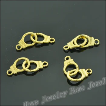 

Wholesale 68 pcs Enamel Alloy Gold-color Jewelry Handcuffs Pendants charms for bracelet necklace DIY jewelry making JC-565