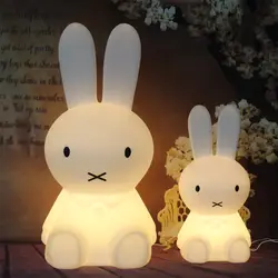 Dimmable кролик светодио дный LED настольная для маленьких детей дети подарок животных мультфильм декоративные освещение прикроватная Спальня