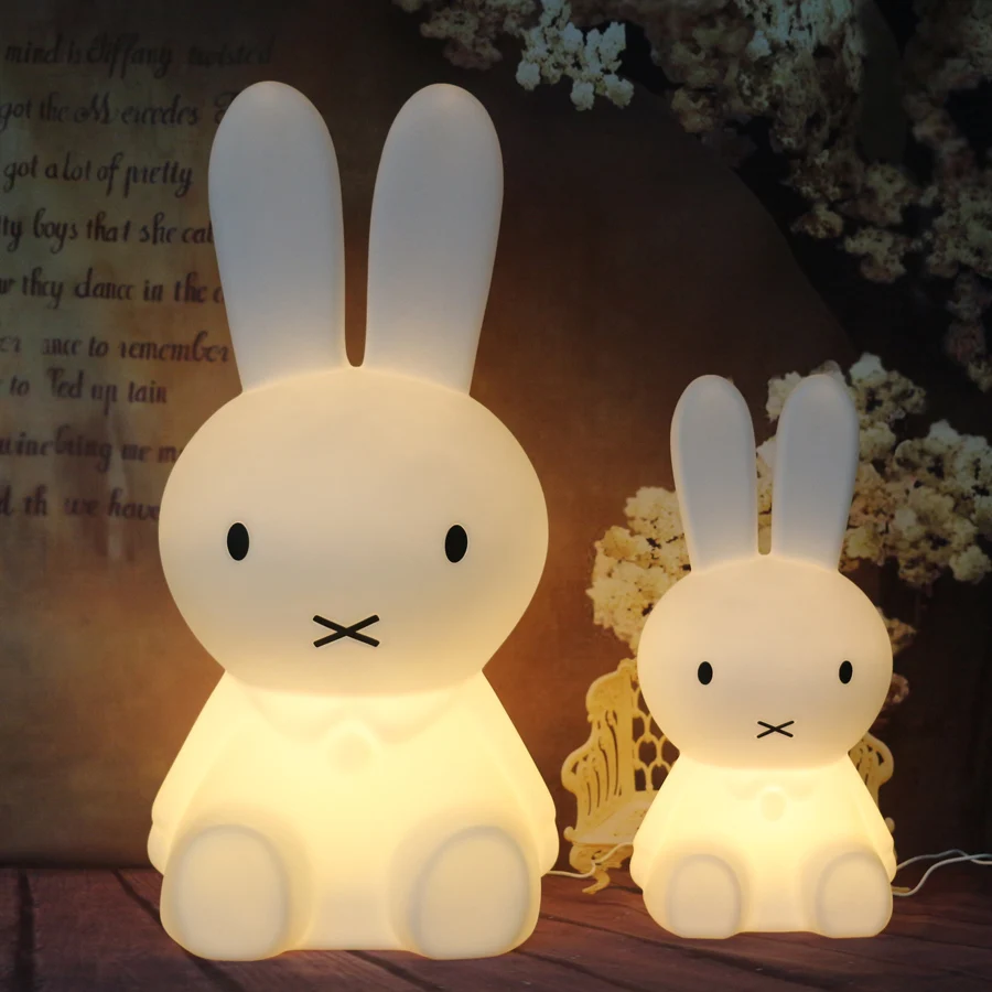 Dimmable Rabbit Lamp Led Table Light for Baby Children Kids Gift Animal Cartoon Decorative Lighting Bedside Bedroom Living Room