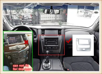 

For Nissan Patrol Y62 2017 2018 Matte Inner Middle Console CD Button Frame Cover Trim accessories car styling