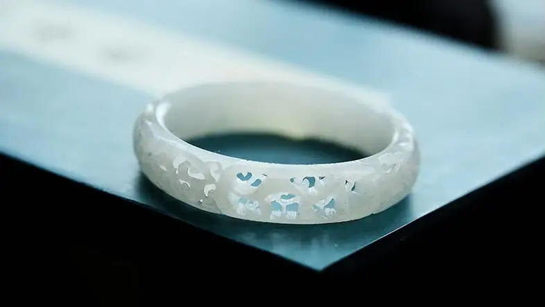 Shixian белый нефрит резной полый браслет женский натуральный Синьцзян Хотан нефрит белый нефрит браслет с сертификатом