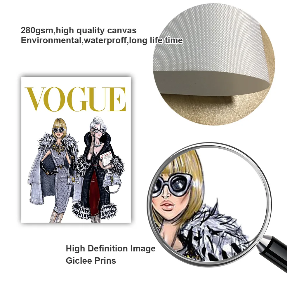 Vogue Девушка цитаты Плакат стены искусства холст картина скандинавские постеры и
