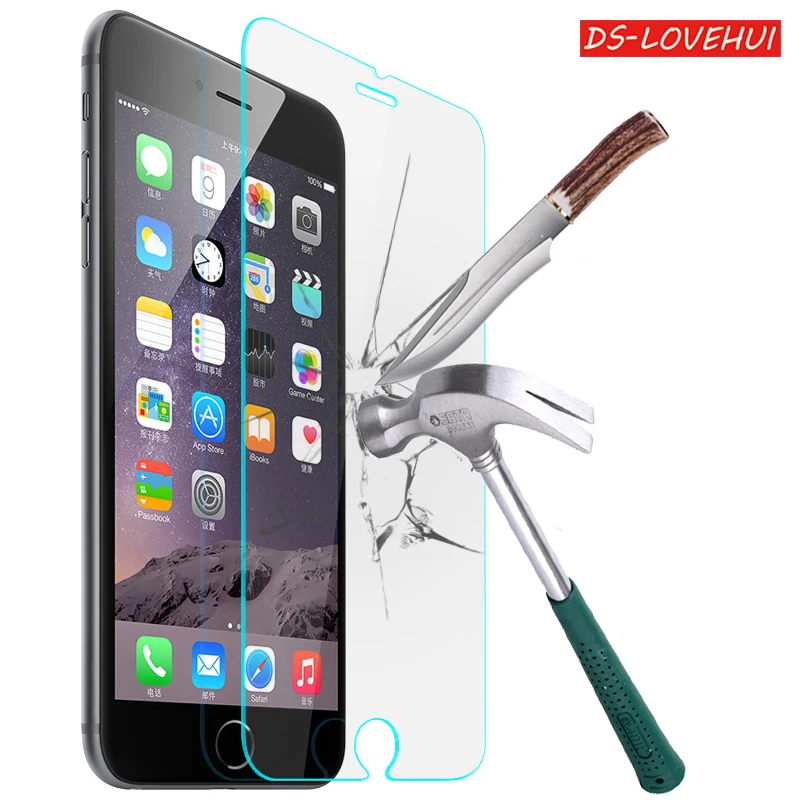 DS LOVEHUI 2.5D Премиум протектор экрана из закаленного стекла для iPhone X 8 7 6 Plus 4 4S 5 5S 5C SE 6s