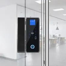 Smart Fingerprint Password IC Card APP Door Lock For Frameless Glass Door Security Access Control System fingerprint lock office glass door single double door password lock card remote sensing remote control electronic access control