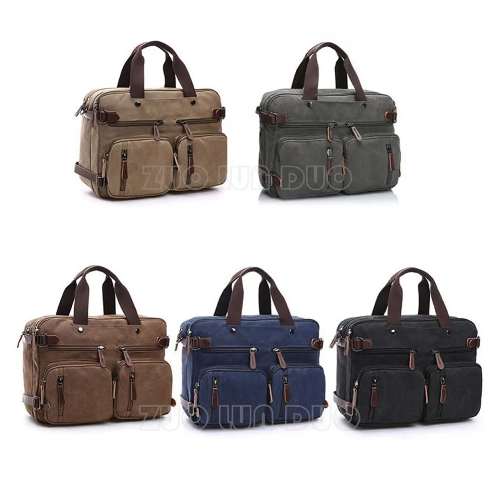 de lona de couro de Function 2 : Men Travel Bags Handbag