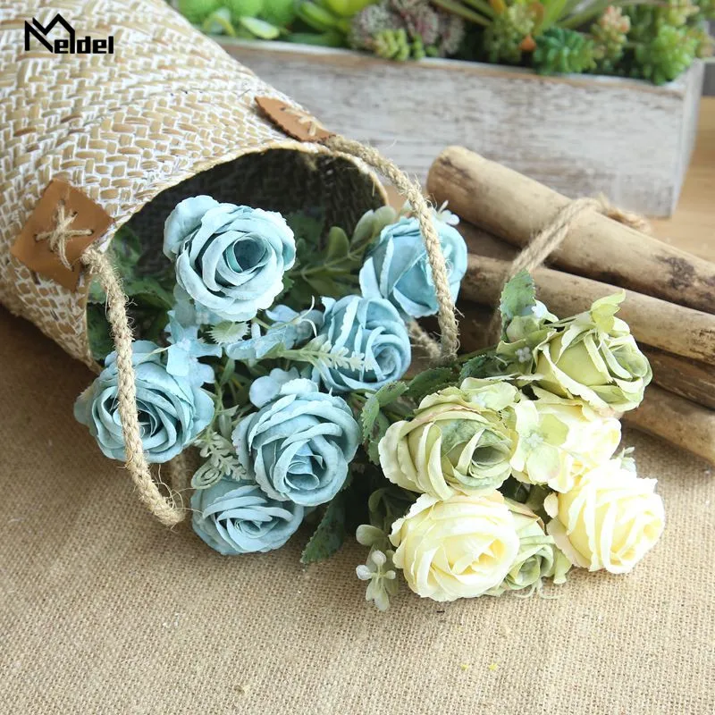 artificial flowers silk peonies bouquet wedding home decoration (1)