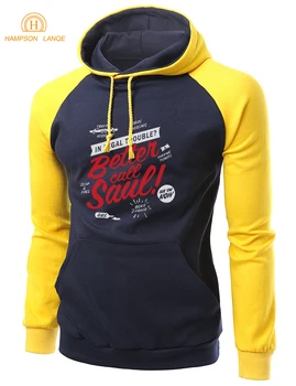 

TV Show Better Call Saul Letters Print Hipster Raglan Hooded Men 2019 Autumn Winter Warm Fleece Men's Sweatshirt