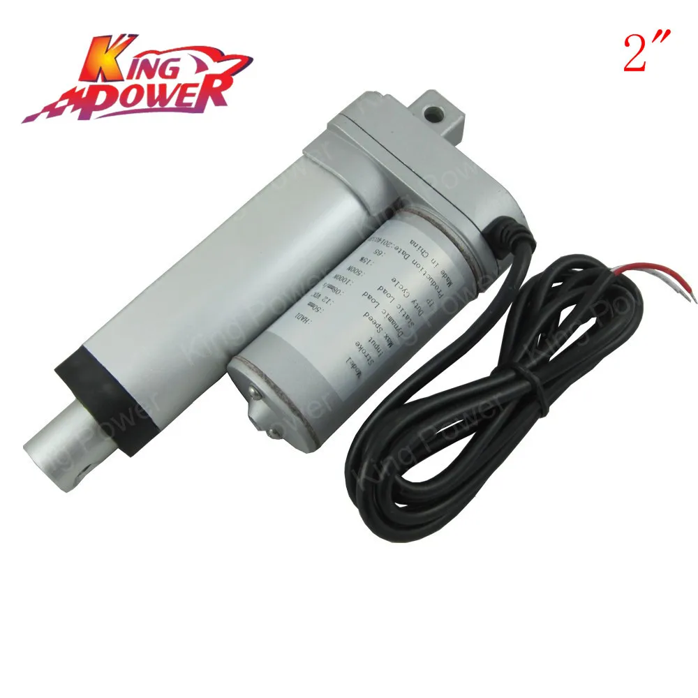 KP NEW Linear Actuator 2" Stroke 225 Pound Max Lift 12 Volt DC Heavy