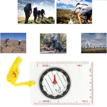 Акриловая Лупа компас прецизионные измерительные весы линейка Открытый Кемпинг Туризм Альпинизм портативный инструмент для выживания приключений