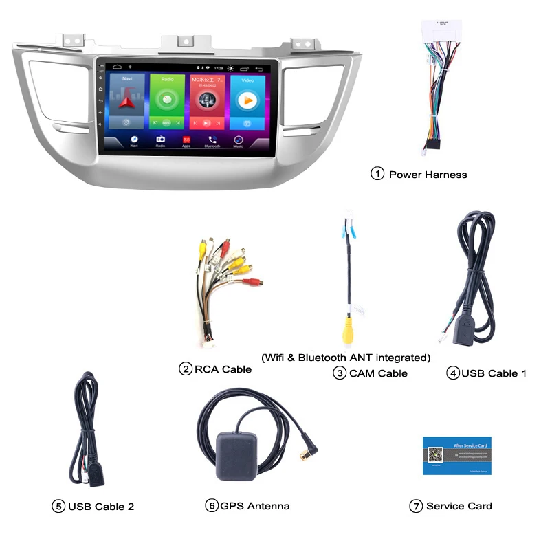 Best Full Touch Car Android 8.1 Radio Player For HYUNDAI Tucson IX35 2015 Vehicle GPS Navigation Video Multimedia Built In Bluetooth 3