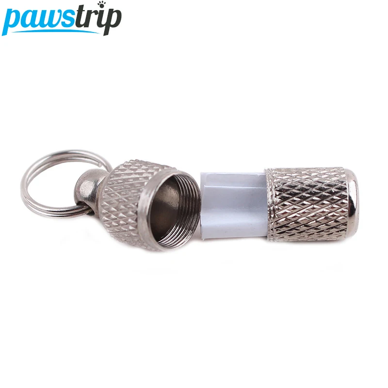 

1pc Pet Dog Tag Anti Lose Address Name ID Tag Collar Barrel Tube Length 2.5cm