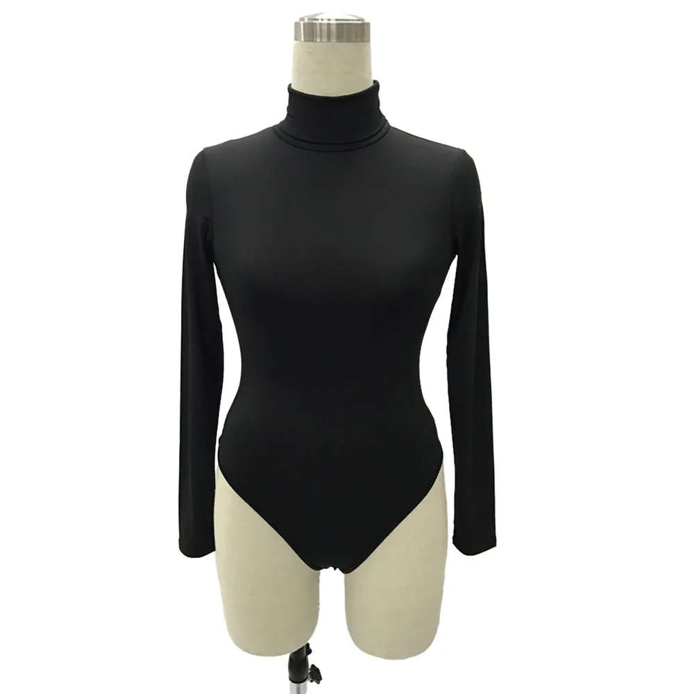 Turtle Neck Bodycon Bodysuit for Women 61 19269-2