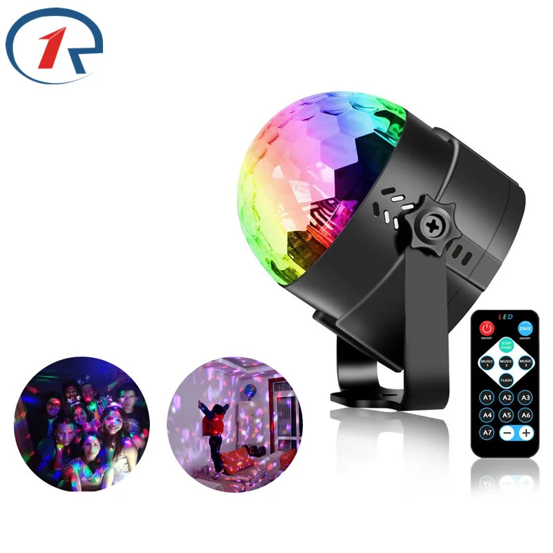 

ZjRight IR Remote RGB LED Stage Light ktv disco bar Kids dancing effect Birthday Christmas Halloween Holiday party effect lights