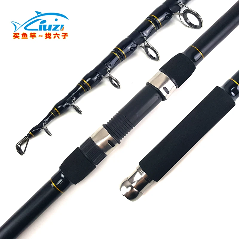 

LIUZI Distance Throwing Rod Carbon Spinning Casting Rod M, MH Power Ultralight Telescopic Fishing Rod 2.4m-4.8m