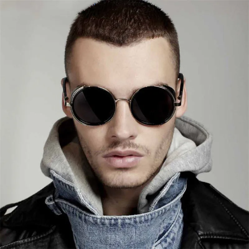 2019 Classic Round Steampunk Sunglasses Men Women Fashion Eye Glasses Brand Designer Retro Vintage Frame Vintage Eyewear