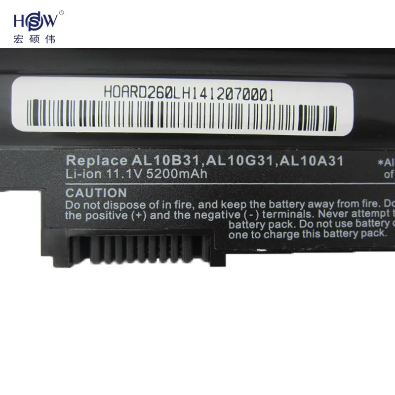 HSW 5200 мАч батарея для acer Aspire One 522 722 D255 D255E D257 D257E D260 D270 AOD255 AOD257 AOD260 E100 LT23 LT2304C|battery for
