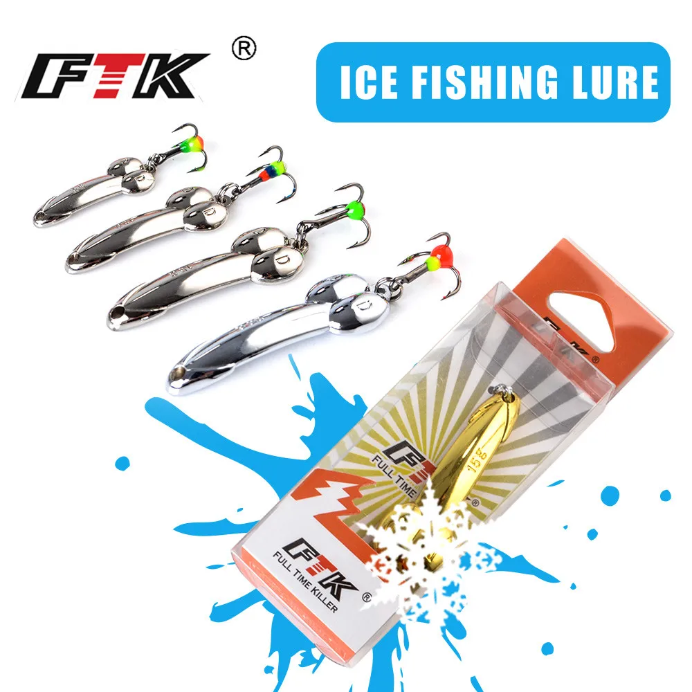 

Ice Winter Fishing Lure 1PC 4 SIZE Isca Artificial Metal Hard Lure With Sharp Hooks Jig Head Lure For Ice Fishing Accessoires