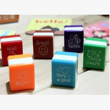 

Set of 6 Teachers Stampers - School Praise and Reward Stamps - Self Inking
