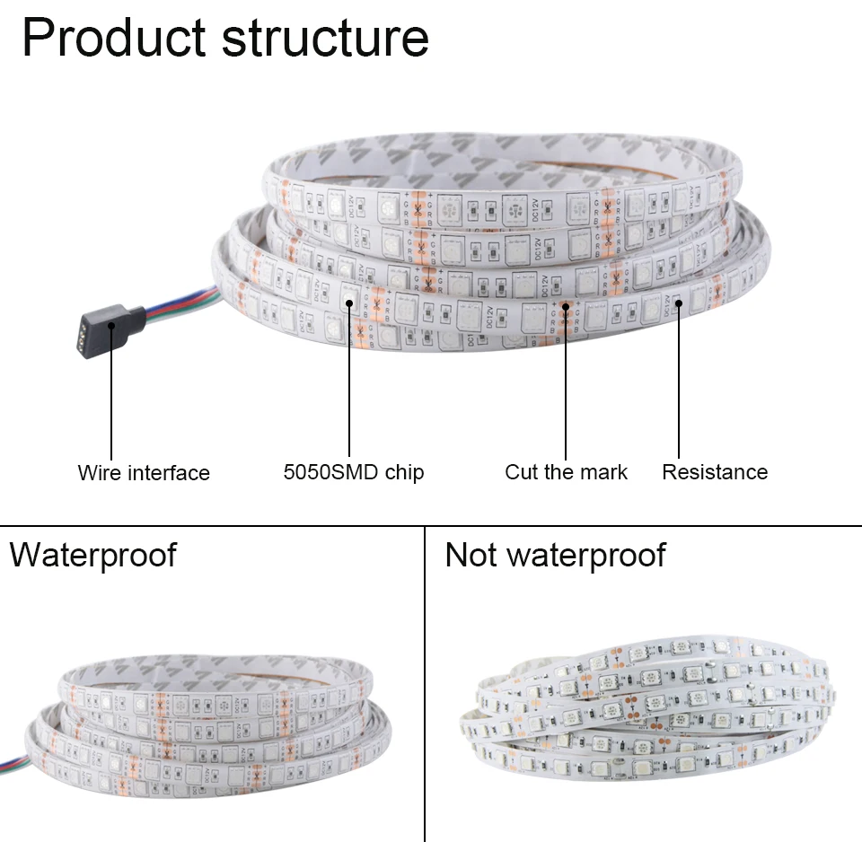 5050 RGB LED Strip Light ribbon (2)