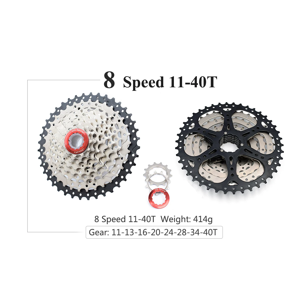 VG sports 8 speed 11-42T 40T 36T MTB кассета велосипедная Звездочка свободного хода cdg 8S горный велосипед свободного хода 34T 32T Сверхлегкий 441g