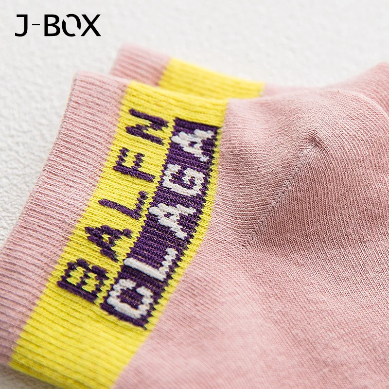 J BOX 3 пары модные мужские носки с буквами забавные короткие хлопковые до