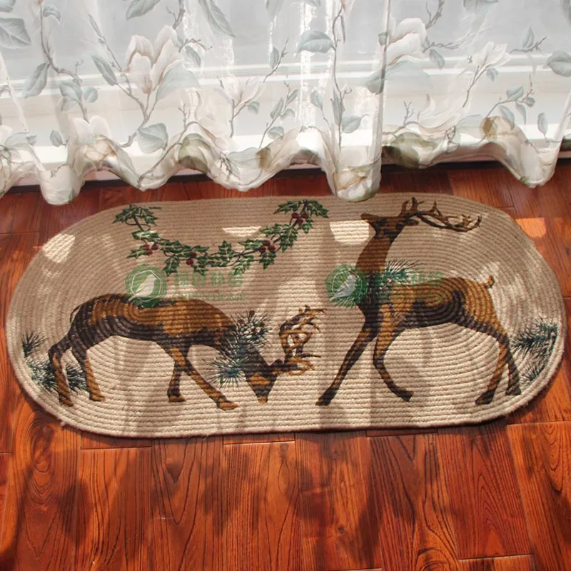 Buy Double Deer Washable Jute Rug Houshold Non slip