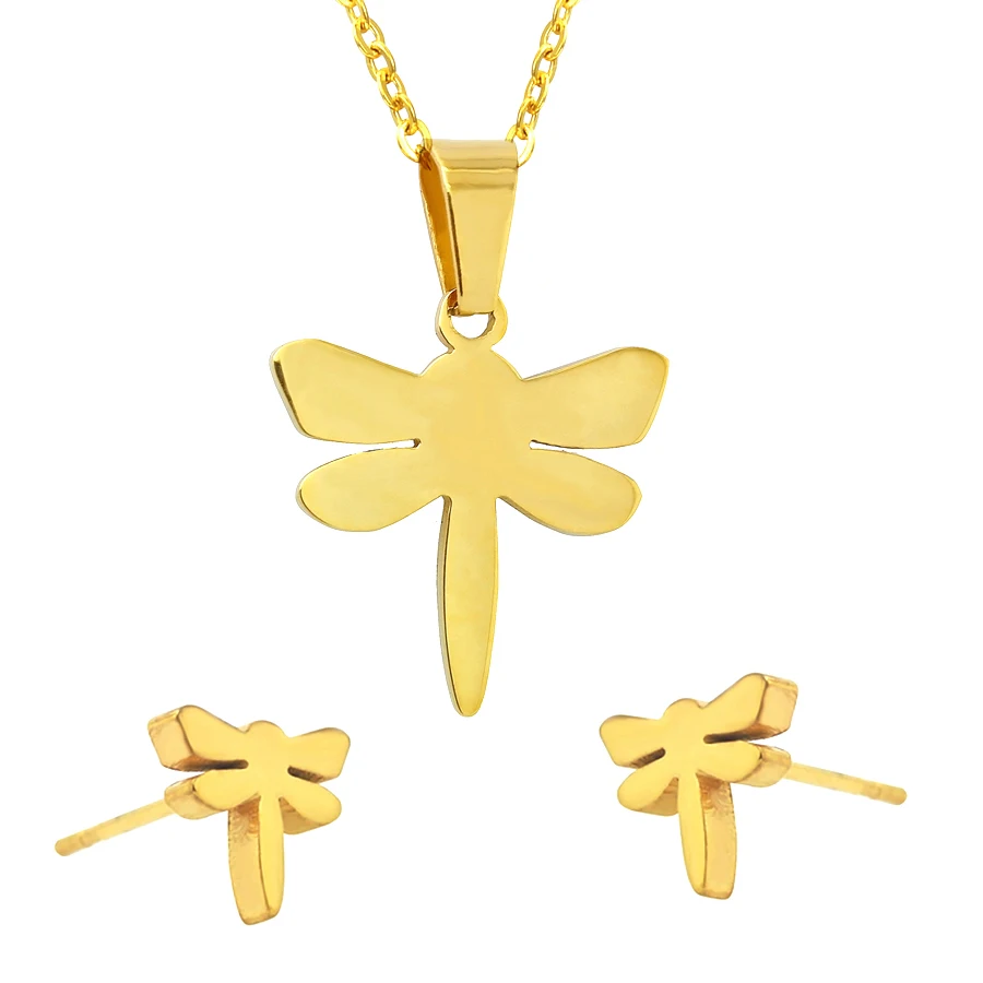 

Tree Leaf Jewelry Accessories Necklace Earring Stainless Steel Sets,Free Chain