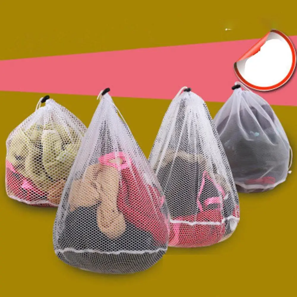 

Tiekou Drawstring Laundry Bag Washing Machine Special Clothing Designer Wash Bag Japan Thickening Oversized Thick Mesh Bag