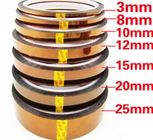 33m 100ft Adhesive Tape Gold High Temperature Heat Resistant Polyimide Tape for Electronic Industry BGA Tap High quality