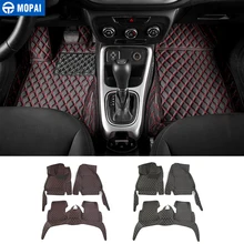 MOPAI Auto Interni In Pelle Accessori Tappetini Tappeti Rilievi Del Piede Decorazione Kit Per Jeep Compass 2017 Up Car Styling