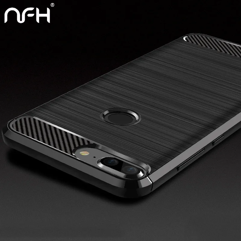 NFH ударопрочный чехол для телефона Huawei Honor 9 Lite из углеродного волокна ТПУ