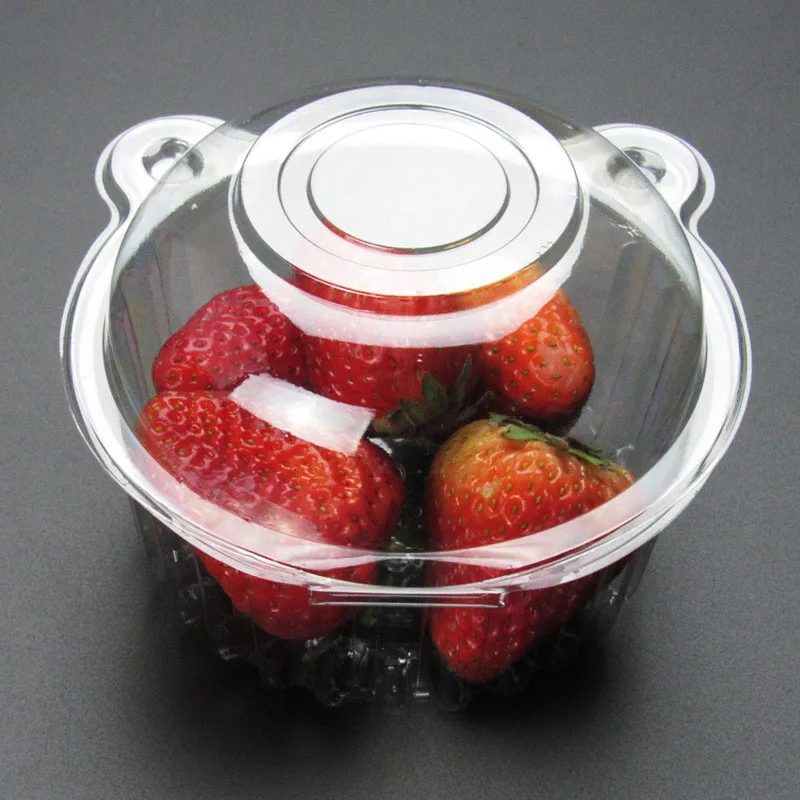 

500pcs/lot Clear Plastic Disposable Plastic Cake Container Cupcakes Packaging Box Cake Box Salad Bakeware Kitchen Tool