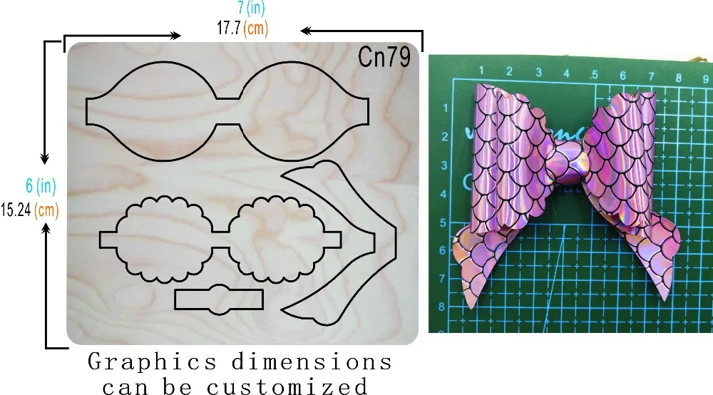 

hair bow template new wooden mould cutting dies for scrapbooking Thickness-15.8mm