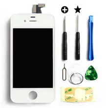 White/Black LCD Touch Screen Lens Display Digitizer Assembly Replacement Assembly Bezel Frame for iPhone 4S with Repair Tools