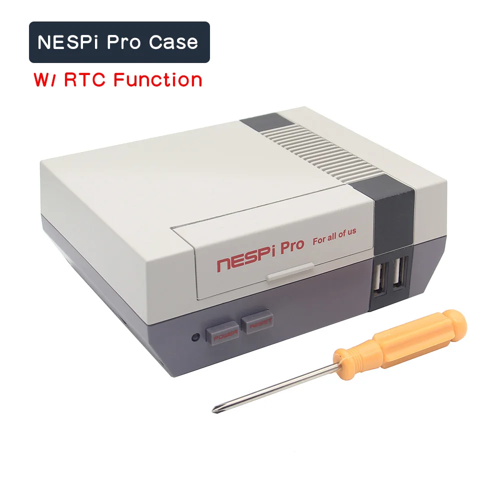 

New NESPi Pro Case with RTC Raspberry Pi 3 B+ Plus Classical NES Style Case Game Console for Raspberry pi 3 Model B+, 3B