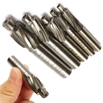 

5x 4-Flute Countersink HSS-AL End Mill Cutters Pilot Slot Drill Bits Tool M3-M8