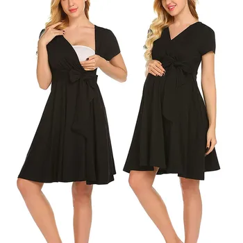 

Women Maternity Gown Nursing Baby Nightgown Breastfeeding Nightshirt Sleepwear Maternity Dresses Evening Vestido Gestante