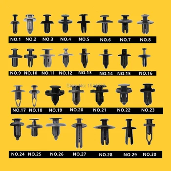 

150PCS 30 Size Universal Mixed Car Bumper Leaf Plate Fender Trunk Screw Rivets For All Auto Plastic Fener Fastener Clips