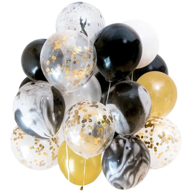 

1 Set Marble Confetti Balloons 21Pcs/Set Birthday Wedding Decoration Children's Day Graduation Party Accessories