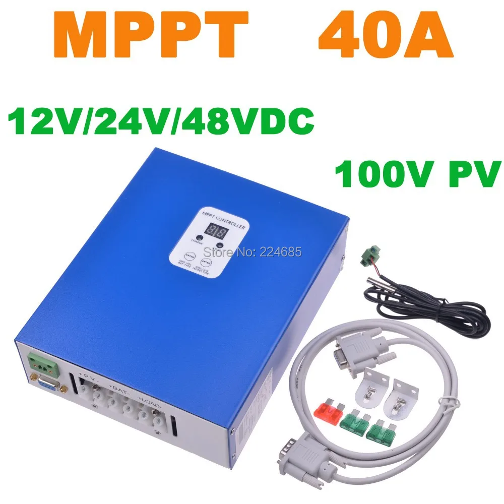 Купить О mppt 40А контроллер заряда 12 в / 24 в / 48 В постоянного тока ...