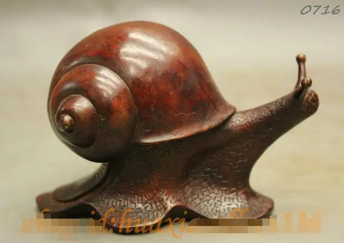 China handmade antique bronze Lucky Snail Figurines Statues