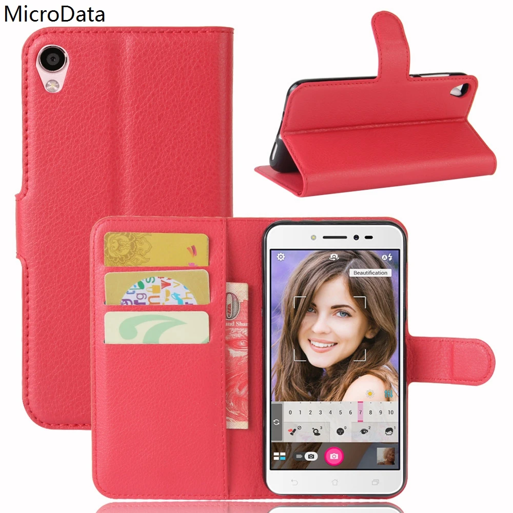 

MicroData Luxury PU Leather Flip Case For Asus Zenfone 3 GO ZB501KL Wallet Stand Leather Case Cover On Zenfone Live ZB501KL
