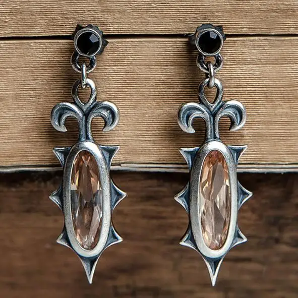 Серьги подвески из серебра 925 пробы в виде заката|dangle drop earings|dangle earringsdrop dangle earrings |