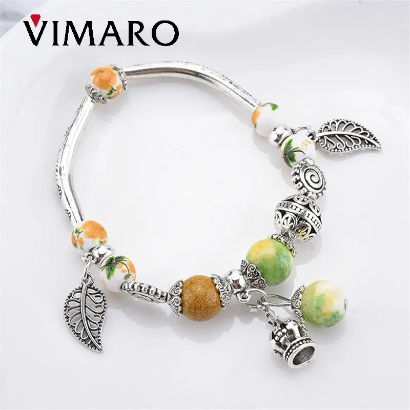 Vimaro многоэлементных 4 stype Этническая Круглый бид Браслеты для Для женщин
