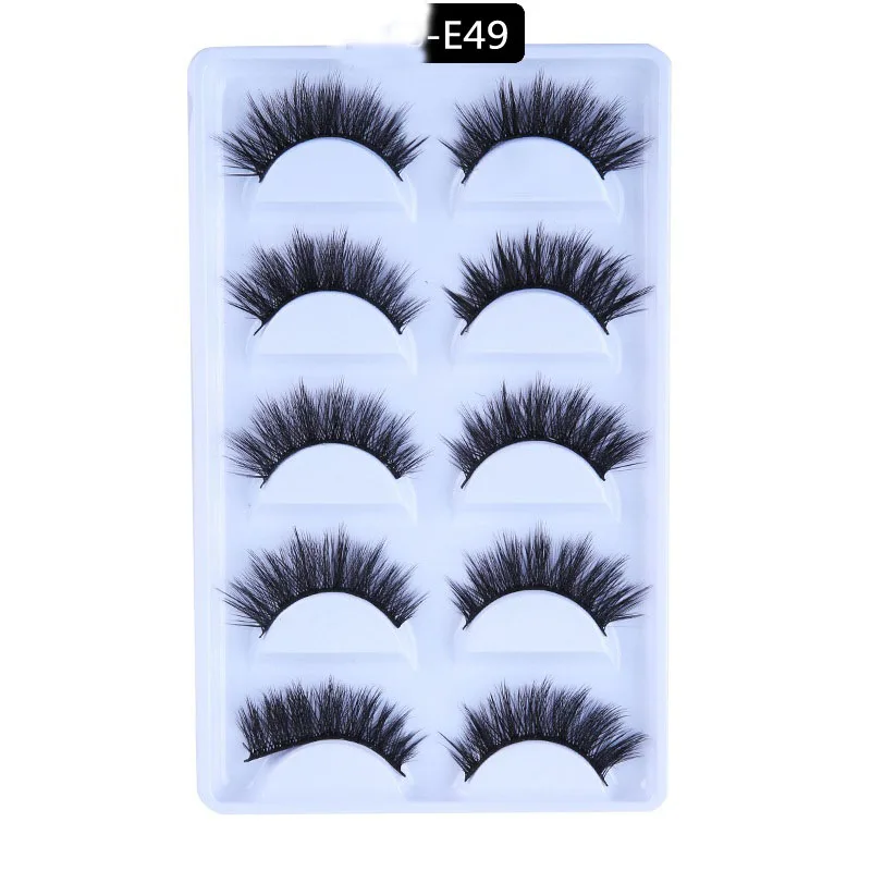 5 Pairs Mink Eyelashes New 3D Mink Lashes Thick HandMade Full Strip Fake Lashes Make up Eye lashe False Eyelashes Makeup - Цвет: 49