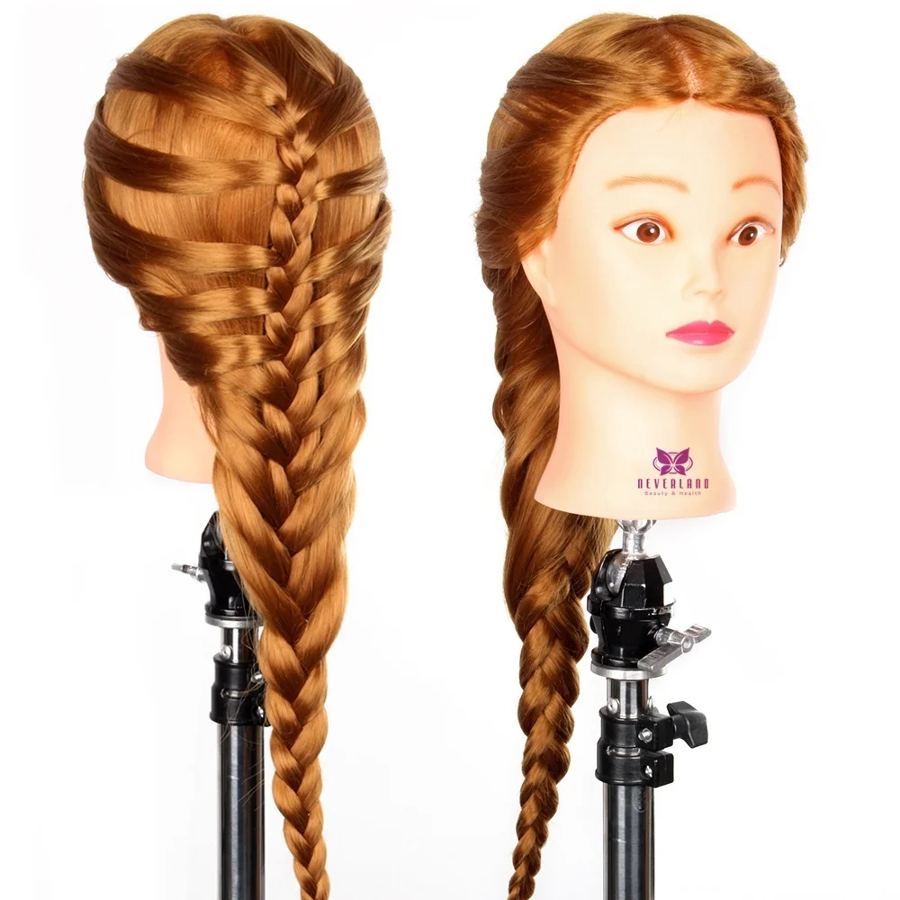 27 26" Heat Resistant Synthetic Fiber Hair Styling Mannequin Training