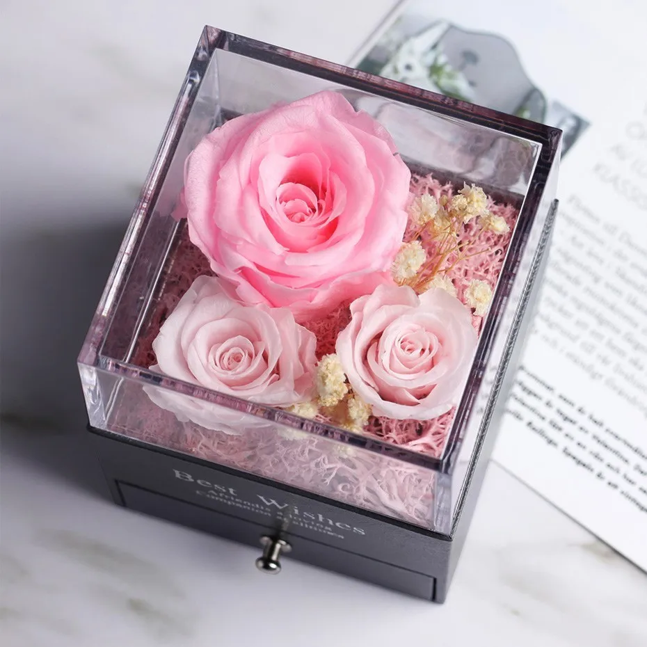 Подарок ко Дню Святого Валентина Красавица и Чудовище Роза романтическая вечная эксклюзивная Роза День рождения Искусственные цветы Рождество любимый