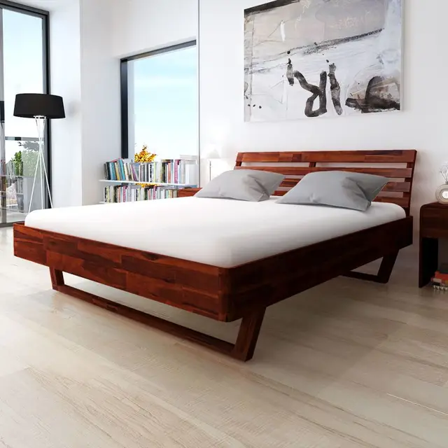 Vidaxl Solid Acacia Wood Bed Frame King Size On Aliexpress Vidaxl Solid Acacia Wood Bed Frame King Size