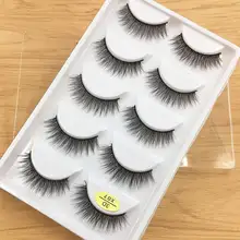 5 пар натуральные норковые накладные ресницы крест с крыльями ресницы ручной работы хлопковый стебель Банкетный инструмент для макияжа накладные ресницы из норки